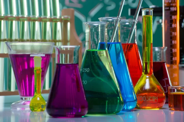 Χημικά, επιστήμη, εργαστήριο, δοκιμαστικό σωλήνα, Εργαστηριακός εξοπλισμός — Φωτογραφία Αρχείου