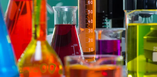 Chemische, wetenschap, laboratorium, reageerbuis, laboratoriumapparatuur — Stockfoto