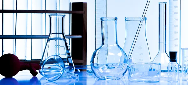 Química, Ciência, Laboratório, Tubo de Teste, Equipamento — Fotografia de Stock