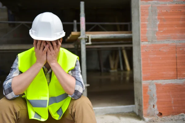 Distraught Construction Worker