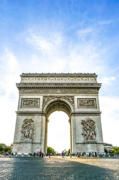 Hermosa puesta de sol sobre el Arco del Triunfo, París — Foto de Stock