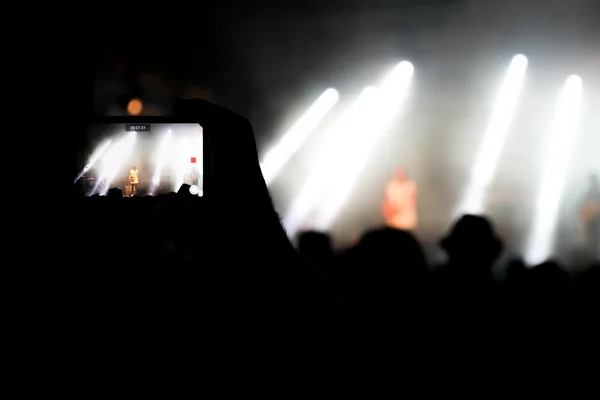 Rock konserinde. ışık gösterisi — Stok fotoğraf