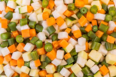 Makedonya salatası, baklagil salatası, karışık sebze salatası, Fransız mutfağı.