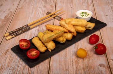 Çıtır sebze tarifi, sebzeli börek. Yüksek kalite fotoğraf