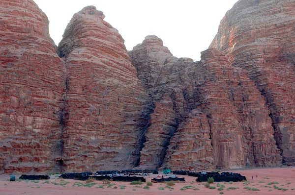 Τουρισμός-στρατόπεδο - Wadi Rum-Jordan — Φωτογραφία Αρχείου