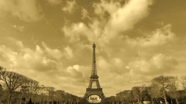 Eiffel Tower Paris France — Stock Video