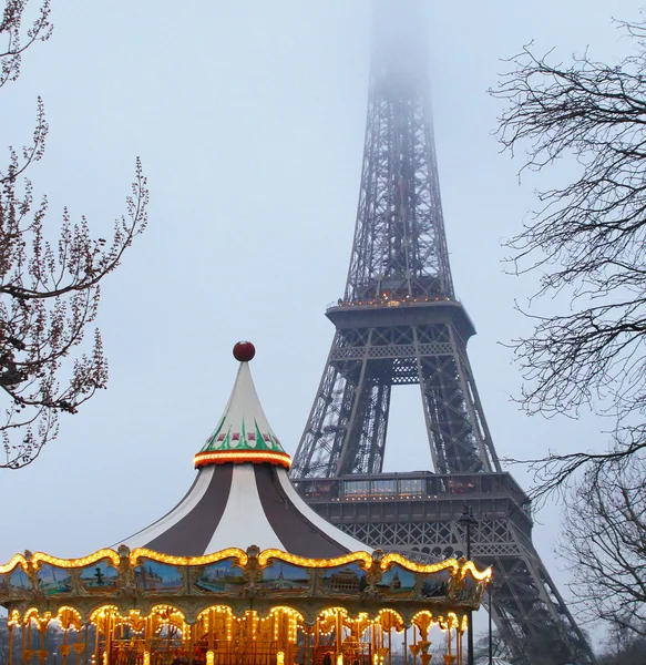 França, Paris, Vista para a Torre Eiffel — Fotografia de Stock