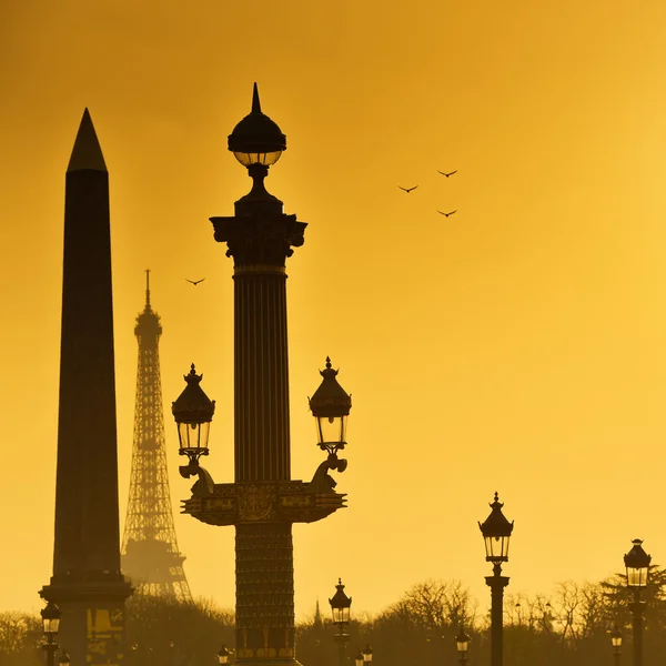 埃菲尔铁塔和协和广场 — 图库照片