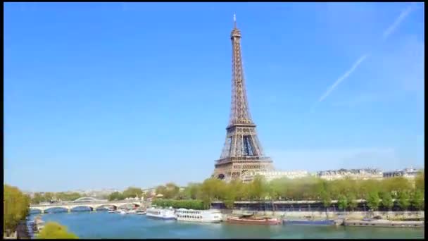 Tour Eiffel Paris França — Vídeo de Stock