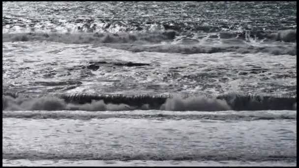 Wave, moře, písek a duny — Stock video