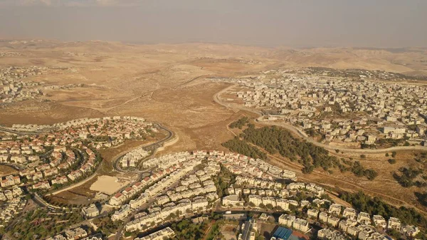 Израиль Палестина Разделены Стеной Безопасности Вид Воздуха Левой Стороны Аната — стоковое фото