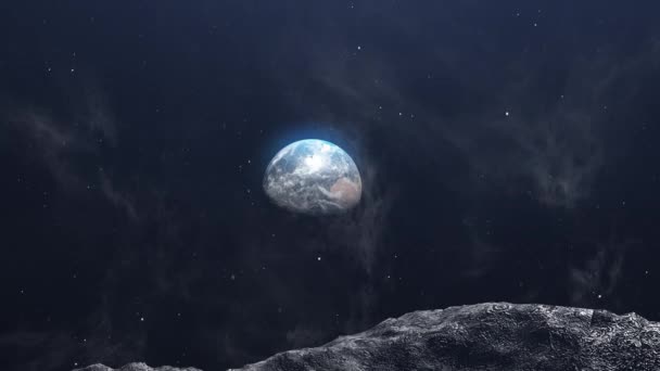 巨大的小行星流星朝向地球3 — 图库视频影像