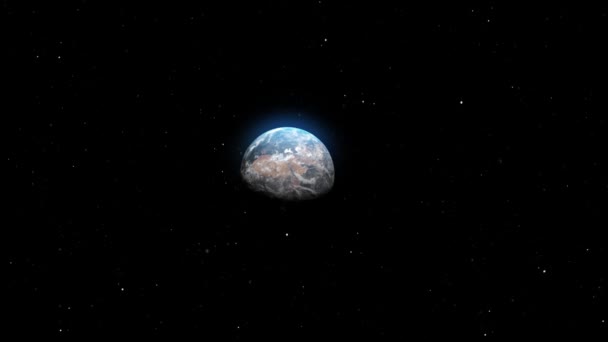 Asteroiden Und Meteore Auf Dem Weg Zum Planeten Earth3D Rendering — Stockvideo