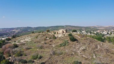 Kudüs 'teki Castel Ulusal Parkı, İHA' nın yukarıdan görünüşü, İsrail 
