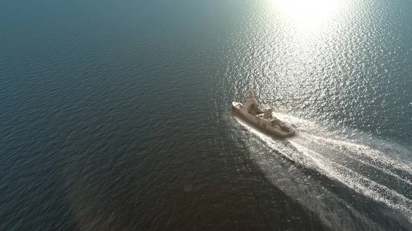 Navy Ship Sea Aerial Viewbirds Eye View Warship Ocean — Stock Photo, Image