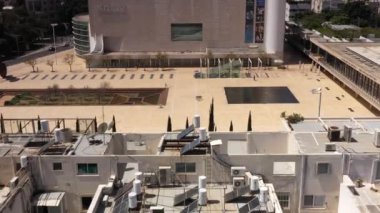 Ha-Bima Meydanı ve Leonard Bernstein Meydanı Hava aracı görüntüsü Boş Meydan, Tel havacılık İsrail 28 Nisan 2021