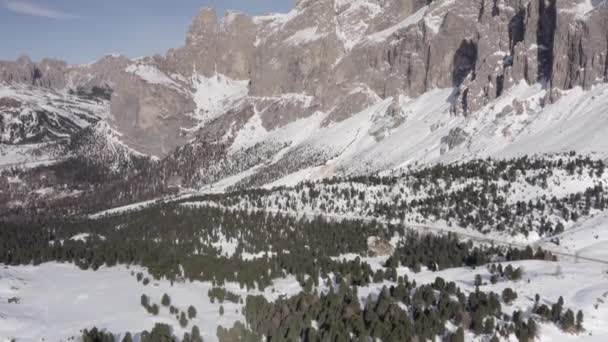 Високогірні Вершини Високих Гір Круті Скелі Dolomites Italydrone View Italy — стокове відео