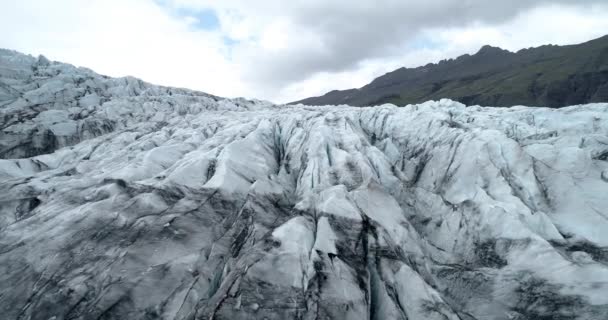 Вид Воздуха Самый Большой Ледник Европе Vatnajokull Iceland Sunny Day — стоковое видео