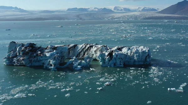 Jkulsrln Glacier Lagoon Luftaufnahme Drohne Aufgenommen Von Island September 2021 — Stockfoto