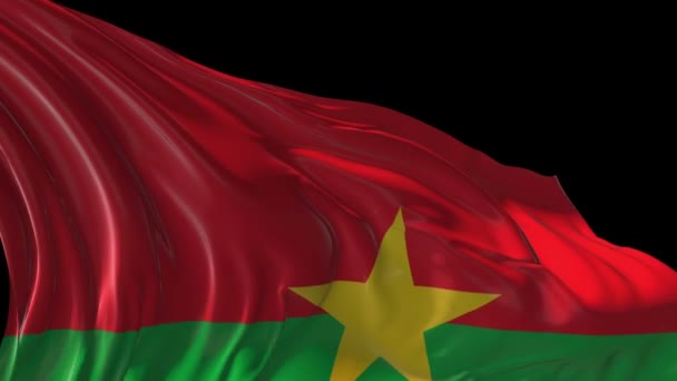 Bandera de Burkina Faso — Vídeo de stock