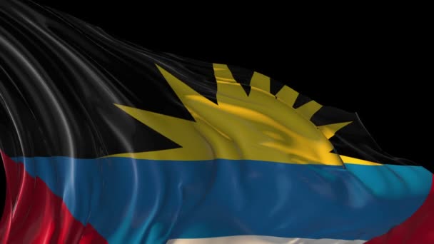 Флаг Антигуа и Барбуды — стоковое видео