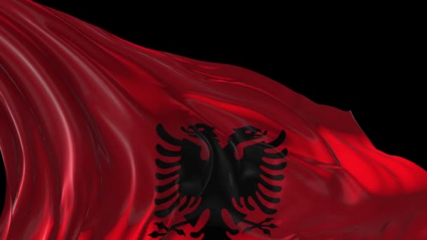 Arnavutluk Cumhuriyeti bayrağı — Stok video