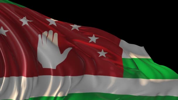 Flagga Abchazien — Stockvideo