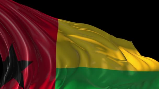 Flagge von Guinea-Bissau — Stockvideo