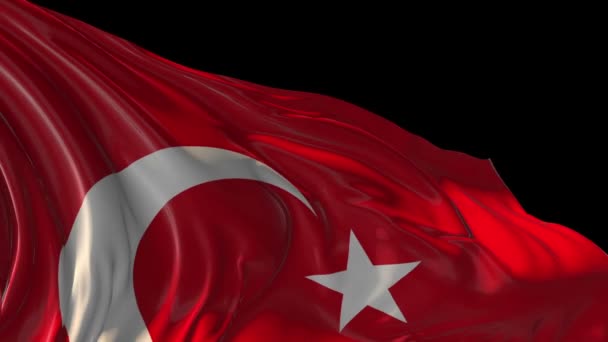 Flagge der Türkei — Stockvideo