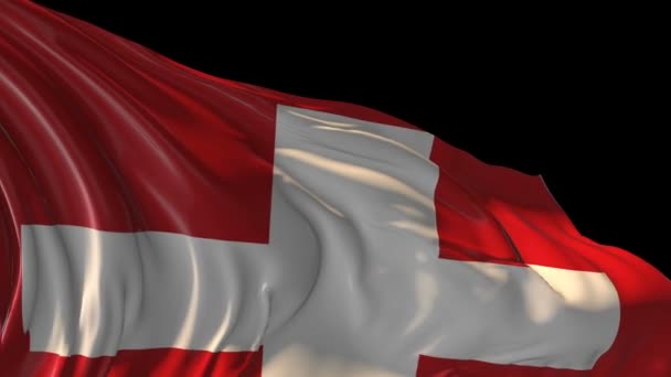 Schweiz flagga — Stockvideo