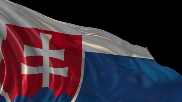 Flagga Slovakien — Stockvideo