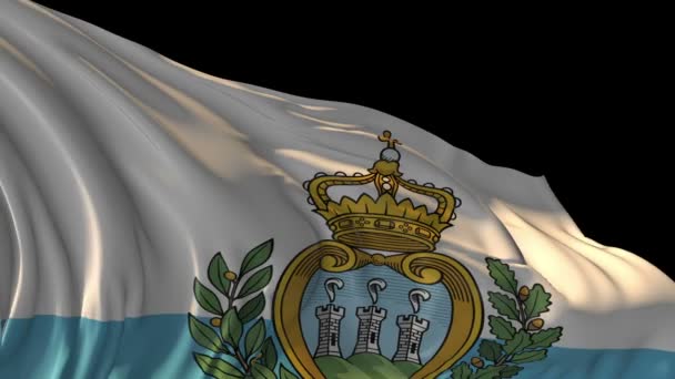 Bandeira de San Marino — Vídeo de Stock