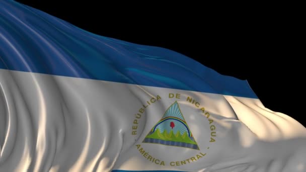 Bandera de Nicaragua — Vídeos de Stock