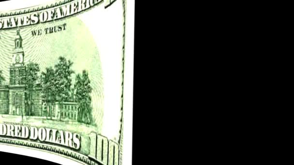 Dollar banknote Transition — Stockvideo