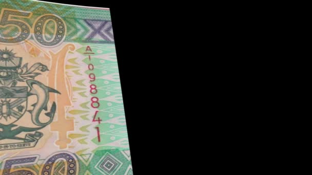 Перехід на банкноту Соломонових Островів — стокове відео