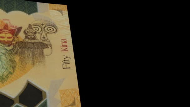 Penyeka uang kertas Papua Nugini — Stok Video