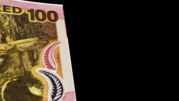 Новозеландський долар банкнота переходу — стокове відео