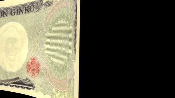 Japonya Yen banknot geçiş — Stok video