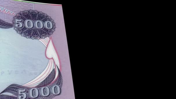 Irák bankovek stěrač animace — Stock video