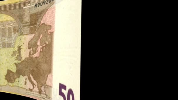 Billete en euros Transición — Vídeos de Stock