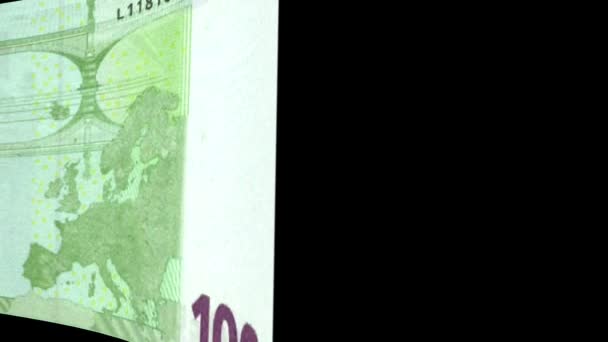 Billete en euros Transición — Vídeos de Stock