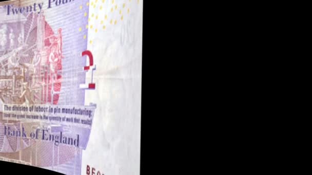 Pound Sterling banknote Transition — Stock Video