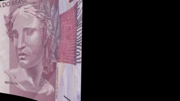 Billete Brasil Limpiaparabrisas — Vídeo de stock