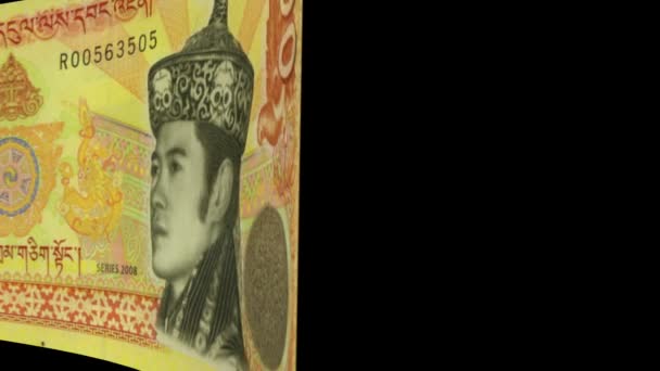 Limpa-notas de Butão — Vídeo de Stock