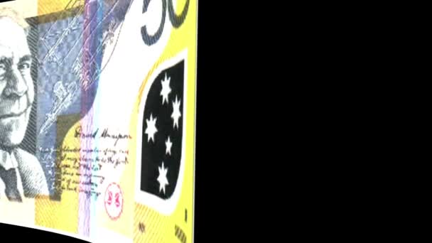 澳元兑美元钞票过渡 — 图库视频影像