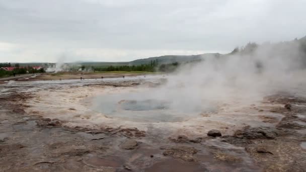 Исландские горячие источники — стоковое видео