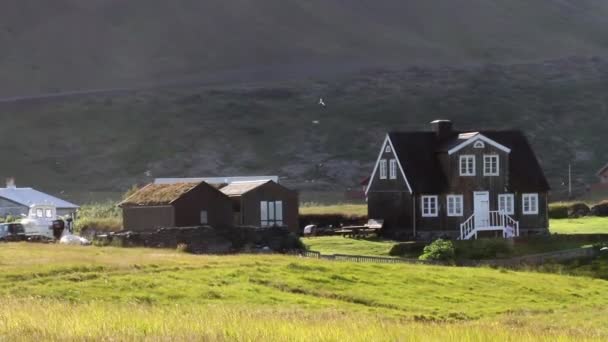 Iceland Small village — Stock Video