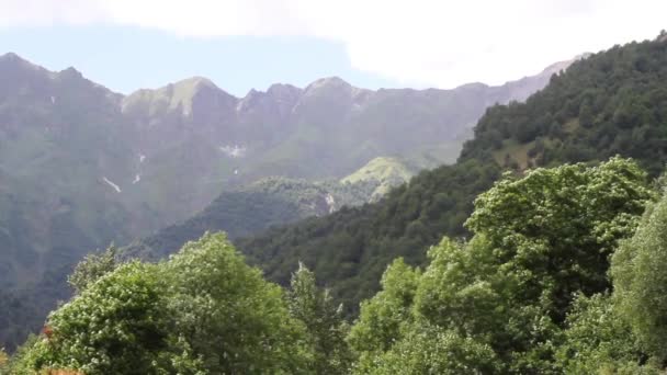 Svaneti hügel und berge — Stockvideo