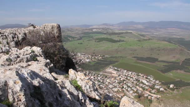 Mount Arbel megtekintése — Stock videók