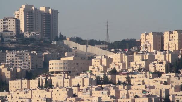 East jerusalem Sicherheitsmauer — Stockvideo